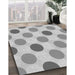 Patterned Gray Rug in Family Room, pat2753gry