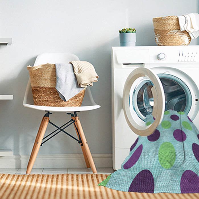 Machine Washable Transitional Slate Blue Grey Blue Rug in a Washing Machine, wshpat2753lblu