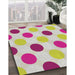 Patterned Pink Novelty Rug in Family Room, pat2753