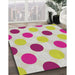 Machine Washable Transitional Pink Rug in a Family Room, wshpat2753