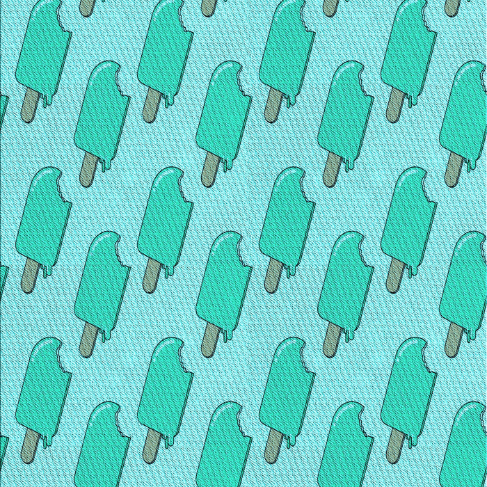 Patterned Dark Turquoise Green Rug, pat2754lblu