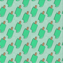 Square Patterned Green Novelty Rug, pat2754