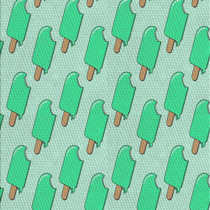 Patterned Green Novelty Rug, pat2754