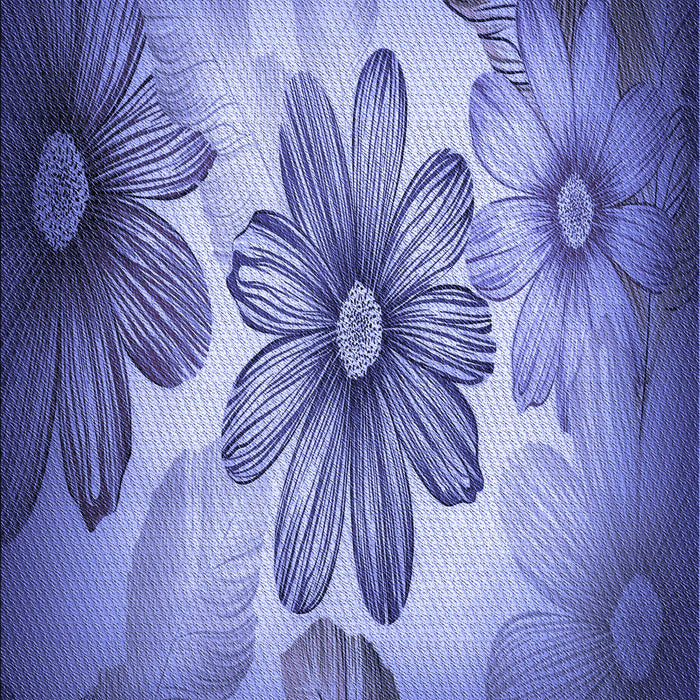 Machine Washable Transitional Purple Mimosa Purple Rug, wshpat2755blu