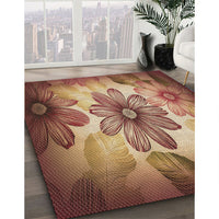 Patterned Brown Sand Brown Rug, pat2755brn