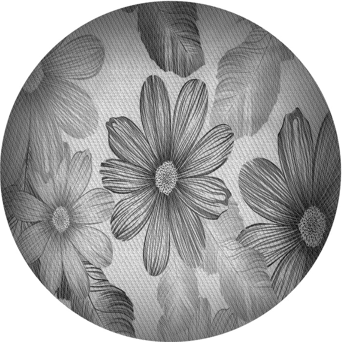 Square Patterned Dark Gray Rug, pat2755gry