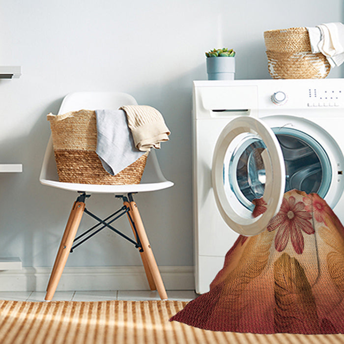 Machine Washable Transitional Red Rug in a Washing Machine, wshpat2755org