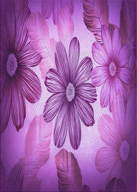 Machine Washable Transitional Dark Magenta Purple Rug, wshpat2755pur