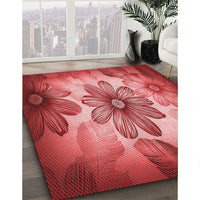 Patterned Red Rug, pat2755rd