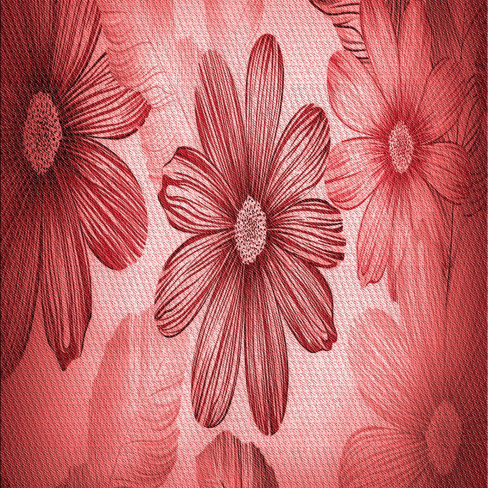 Patterned Red Rug, pat2755rd