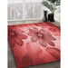 Machine Washable Transitional Red Rug in a Family Room, wshpat2755rd