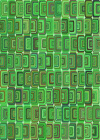 Machine Washable Transitional Neon Green Rug, wshpat2756grn