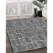 Patterned Gray Rug in Family Room, pat2756gry