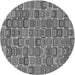 Square Patterned Gray Rug, pat2756gry