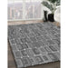 Machine Washable Transitional Grey Gray Rug in a Family Room, wshpat2756gry