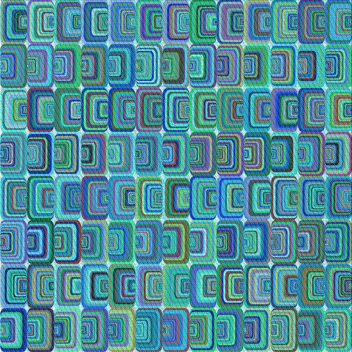 Round Patterned Dark Turquoise Green Rug, pat2756lblu