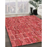 Patterned Red Rug, pat2756rd