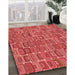 Machine Washable Transitional Red Rug in a Family Room, wshpat2756rd