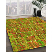 Patterned Pistachio Green Rug, pat2756yw