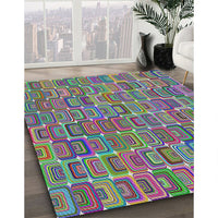 Patterned Purple Modern Rug, pat2756