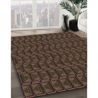 Patterned Sienna Brown Rug, pat2757brn