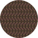 Square Patterned Sienna Brown Rug, pat2757brn