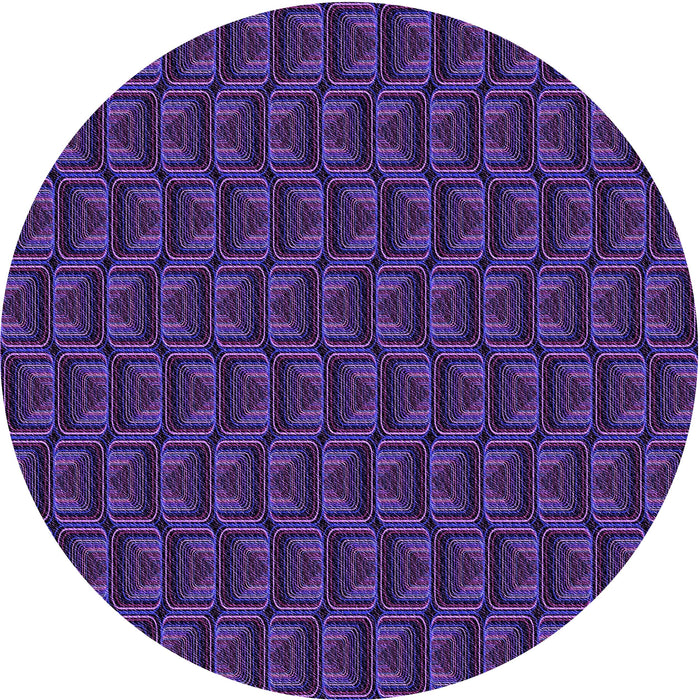 Square Patterned Indigo Purple Rug, pat2757pur