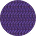 Square Patterned Indigo Purple Rug, pat2757pur