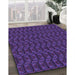 Patterned Indigo Purple Rug in Family Room, pat2757pur