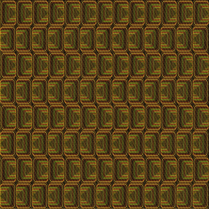 Round Patterned Dark Yellow Green Rug, pat2757yw