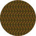 Square Patterned Dark Yellow Green Rug, pat2757yw