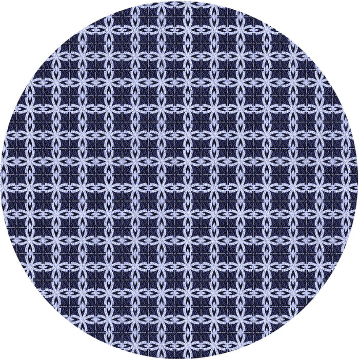 Square Patterned Night Blue Rug, pat2758blu
