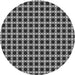 Square Patterned Charcoal Black Rug, pat2758gry