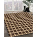 Patterned Brown Sand Brown Rug in Family Room, pat2758org