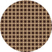 Square Patterned Brown Sand Brown Rug, pat2758org