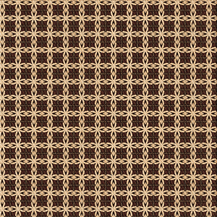 Round Patterned Brown Sand Brown Rug, pat2758org