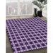 Patterned Dark Purple Rug in Family Room, pat2758pur