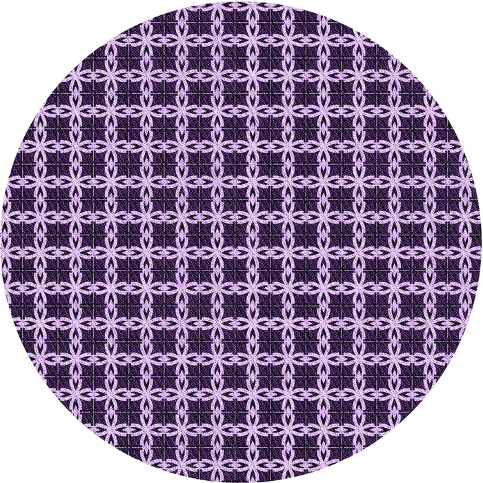 Square Patterned Dark Purple Rug, pat2758pur