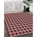 Patterned Light Coral Pink Rug in Family Room, pat2758rd