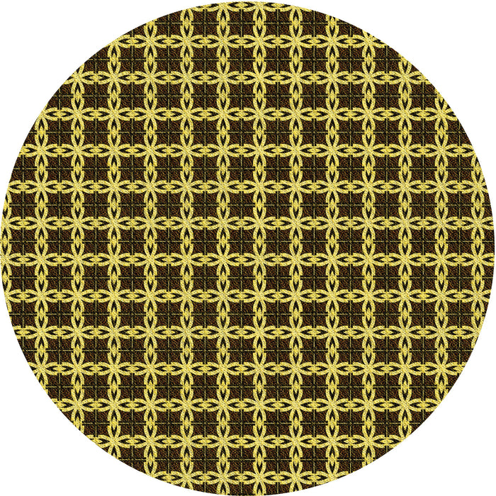 Square Patterned Black Brown Rug, pat2758yw