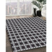 Patterned Silver Gray Novelty Rug in Family Room, pat2758