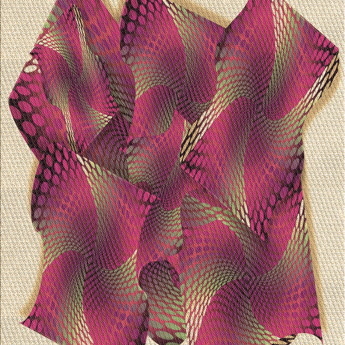 Patterned Bright Maroon Red Rug, pat2759brn