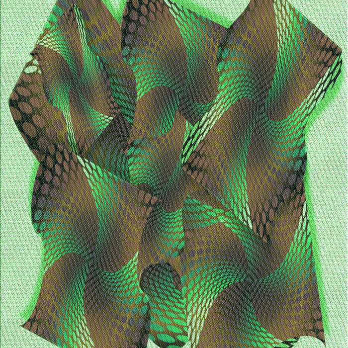 Patterned Pastel Green Rug, pat2759grn