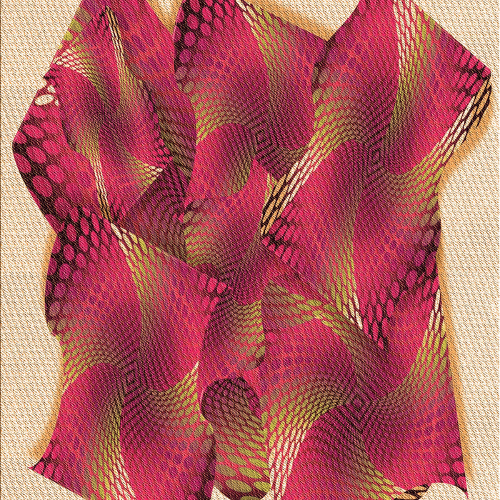 Patterned Crimson Red Rug, pat2759org