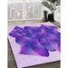 Machine Washable Transitional Blue Violet Purple Rug in a Family Room, wshpat2759pur