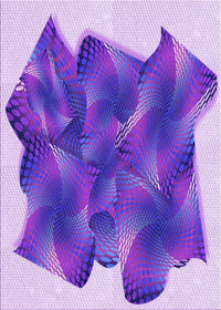 Machine Washable Transitional Blue Violet Purple Rug, wshpat2759pur