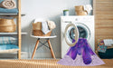 Machine Washable Transitional Blue Violet Purple Rug in a Washing Machine, wshpat2759pur