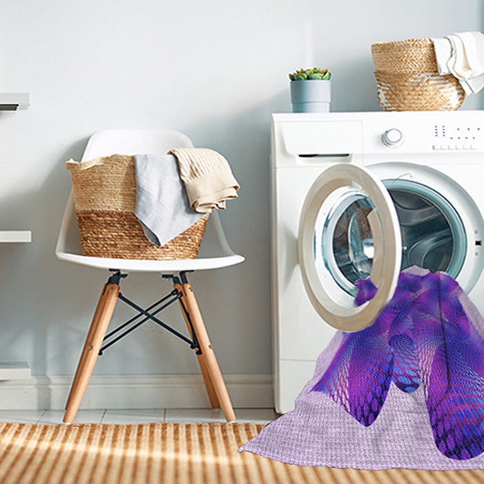 Machine Washable Transitional Blue Violet Purple Rug in a Washing Machine, wshpat2759pur