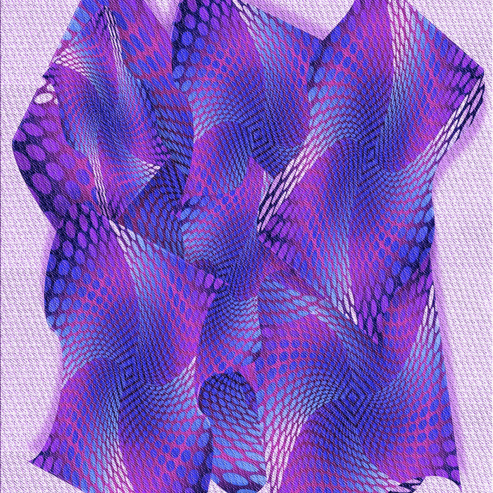 Patterned Blue Violet Purple Rug, pat2759pur