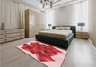 Patterned Pastel Pink Rug in a Bedroom, pat2759rd